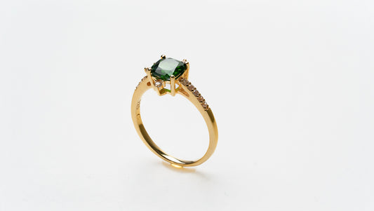 Chrome Diopside Ring