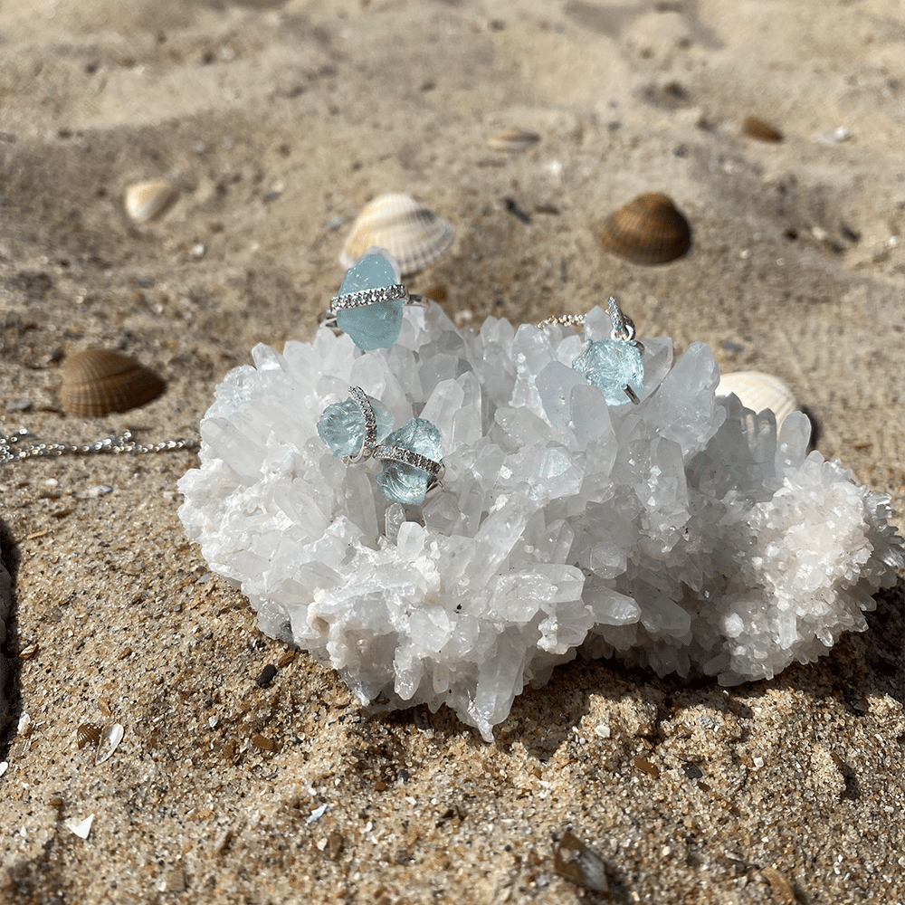 The Aquamarina Oorbel