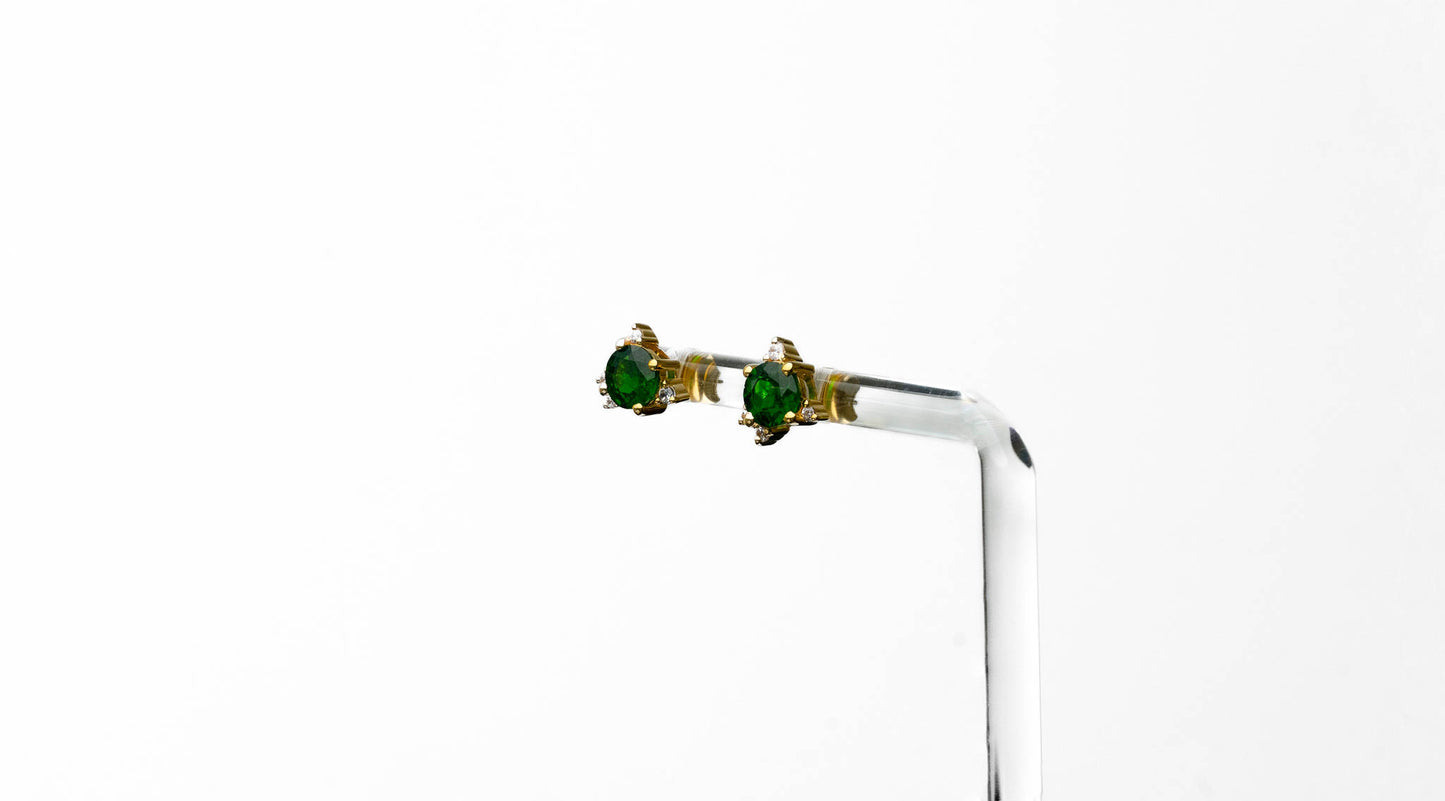 Chrome Diopside Oorbellen