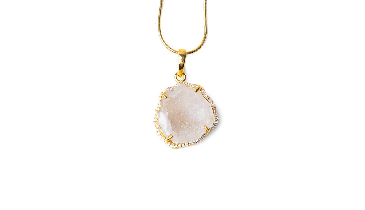 One of a kind: golden coconut geode