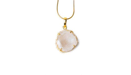 One of a kind: golden coconut geode