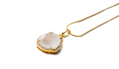 One of a kind: golden coconut geode