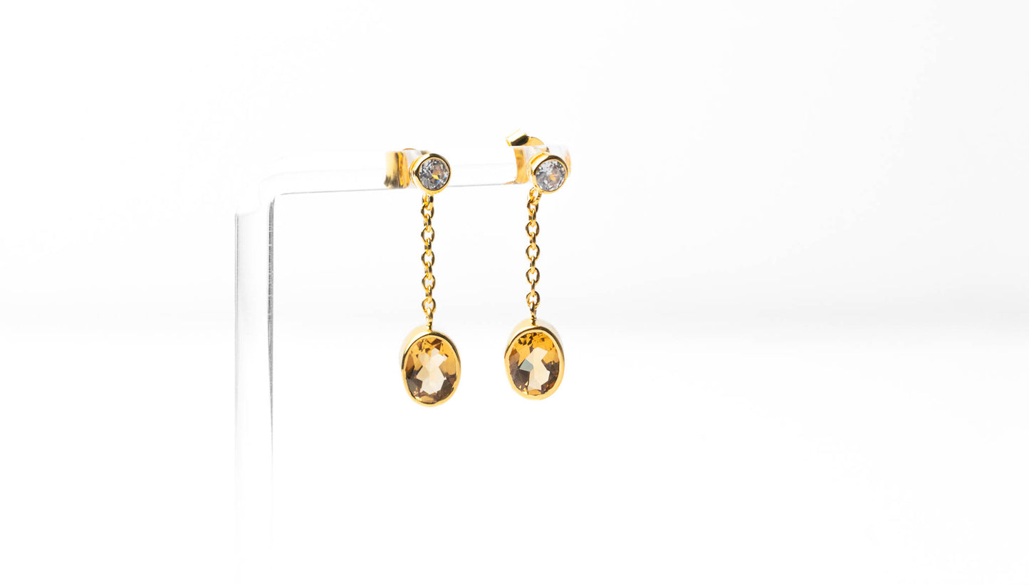 Golden Citrine Earrings