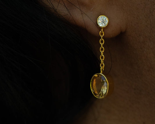 Golden Citrine Earrings