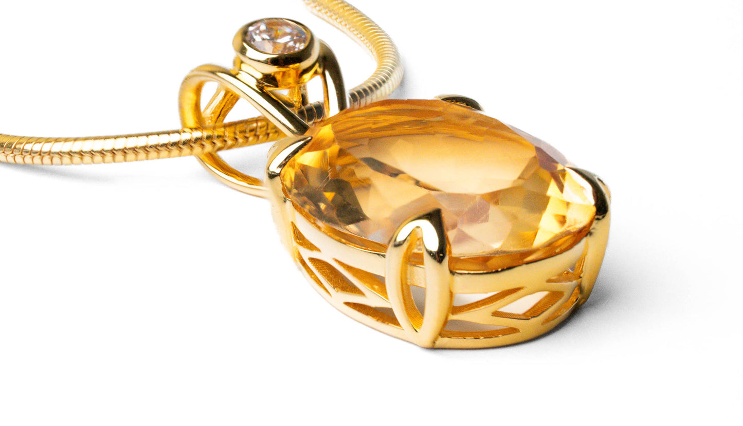 Golden Citrine Necklace