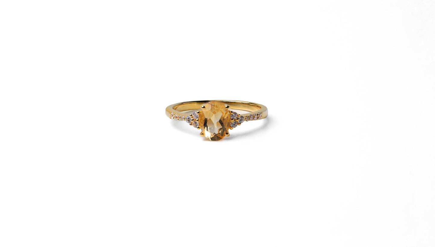 Golden Citrine Ring