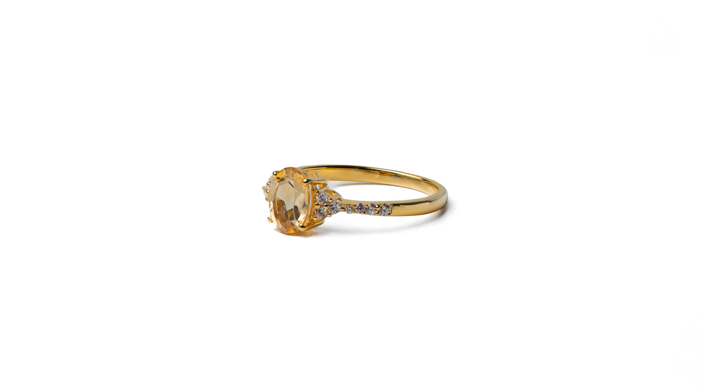 Golden Citrine Ring