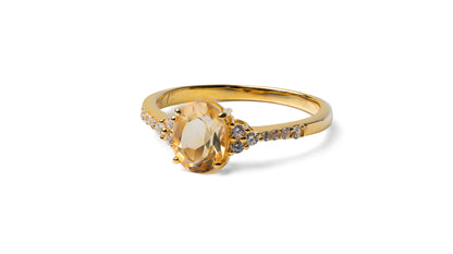 Golden Citrine Ring