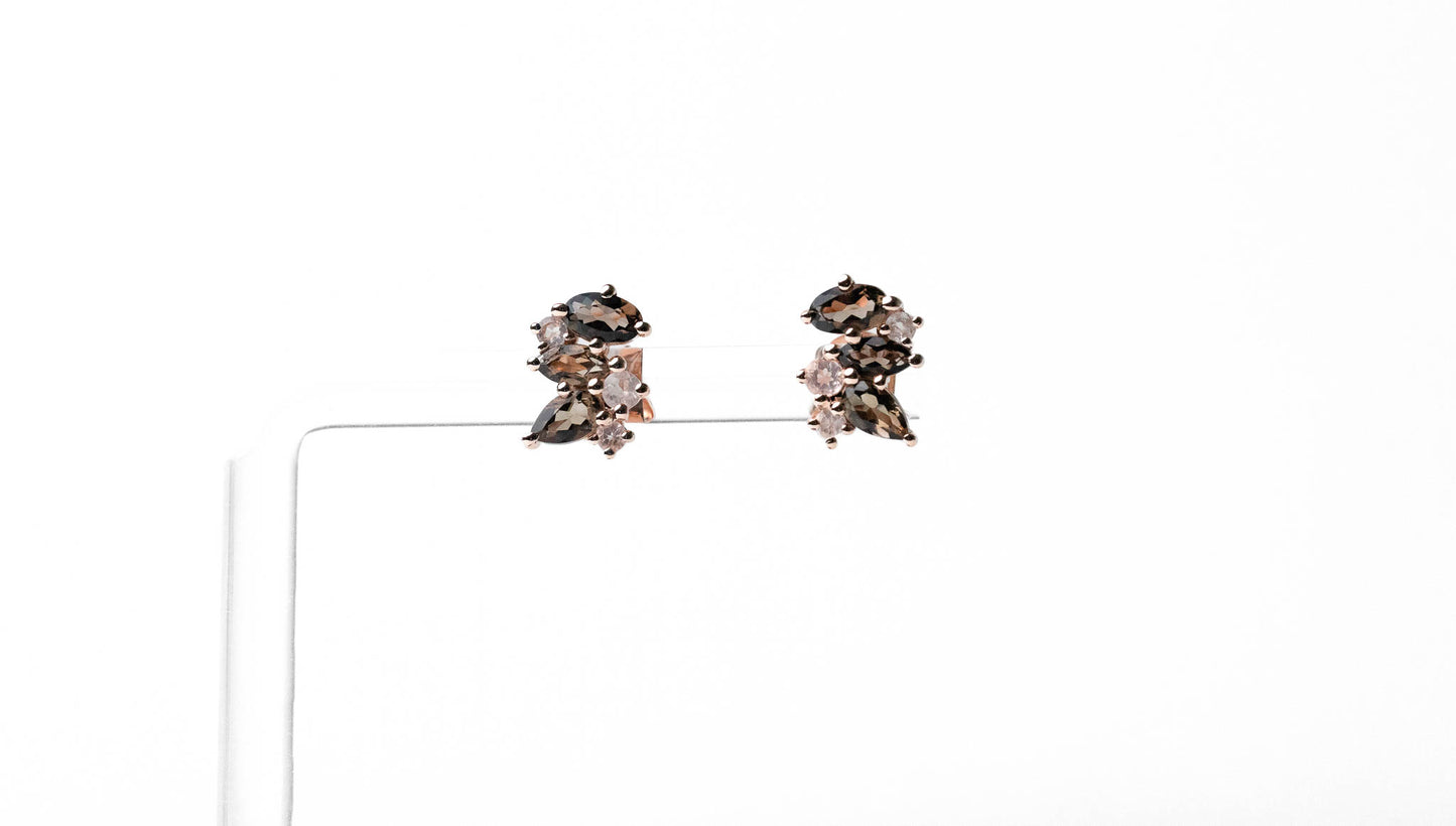 Rose Smoky Earring