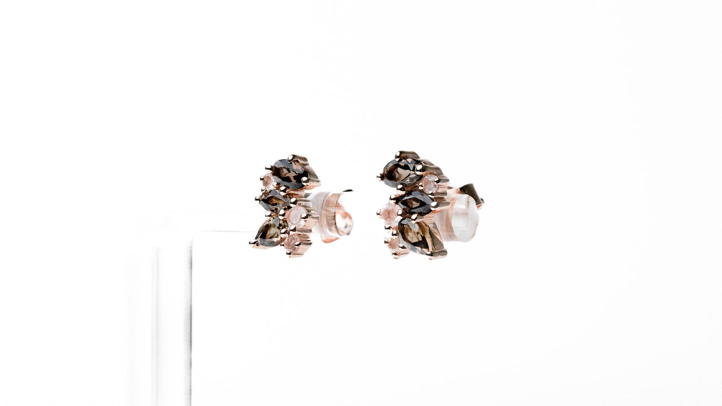 Rose Smoky Earring