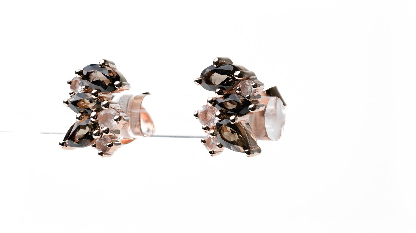 Rose Smoky Earring