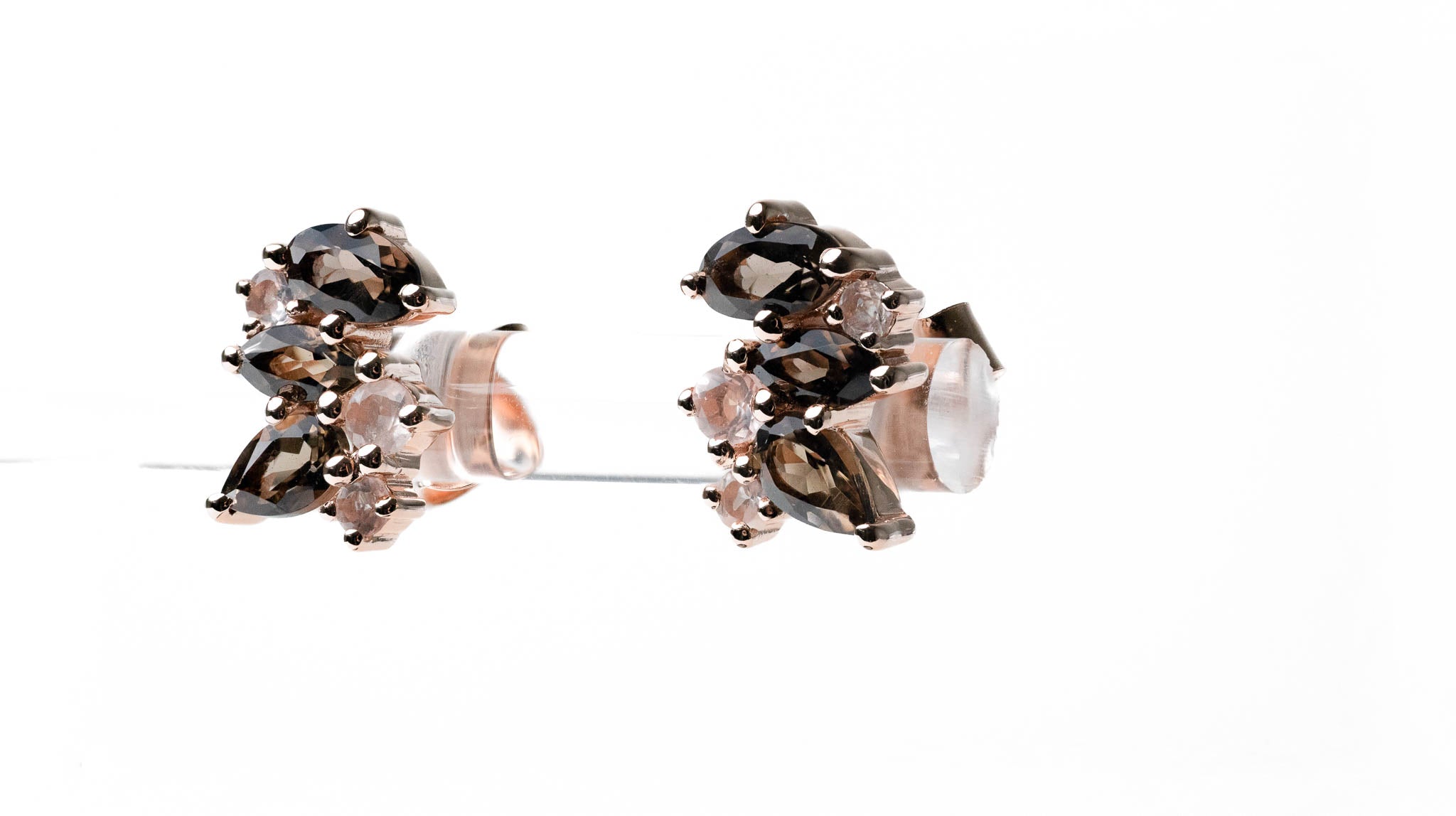 Rose Smoky Earring